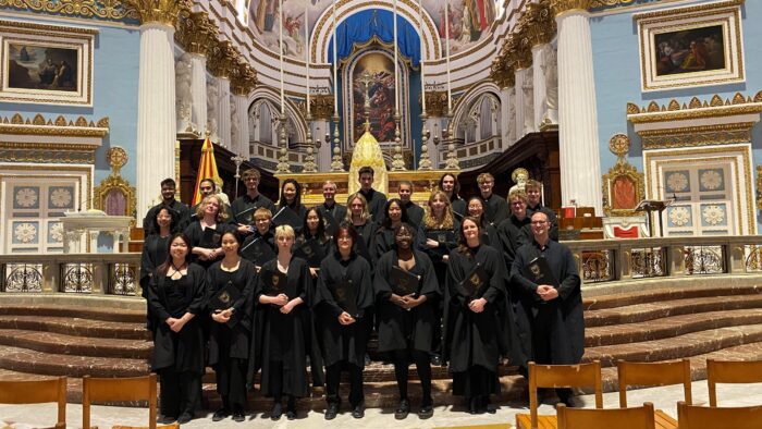 Trinity Hall Chapel Choir in Mosta, Malta.