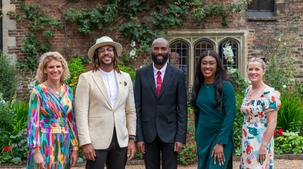 Cambridge Social Innovation Prize Winners. Left to right (Rachel Mostyn, Daryl Chambers, JR Josephs, Izzy Obeng and Camilla Rigby)